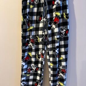 Disney Mickey Mouse Flannel Pajama Bottoms Size Small Sleep Loungewear’s